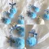 Plush Ball Shapes Key Chain Pendant Faux Furs Key Rings for Phones Cute Jewelry