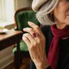Elegant Ice Flower Cut Square Ring for Women - High-End Red Stone Fashion Accessory
