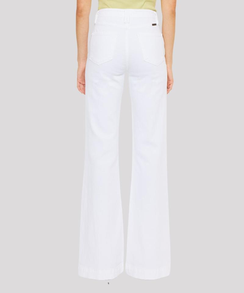 KANCAN High-Waisted Wide Flared Pilot White