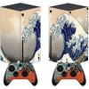 PlayVital The Great Wave Custom Vinyl Skins for Xbox Core Wireless Controller, Wrap Decal Cover Stickers for Xbox Series X Console Controller