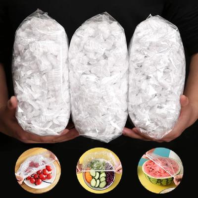 100PCS Disposable Food Cover Plastic Wrap Elastic Food Lids For Fruit Bowls Storage Kitchen Fresh Keeping Film Food