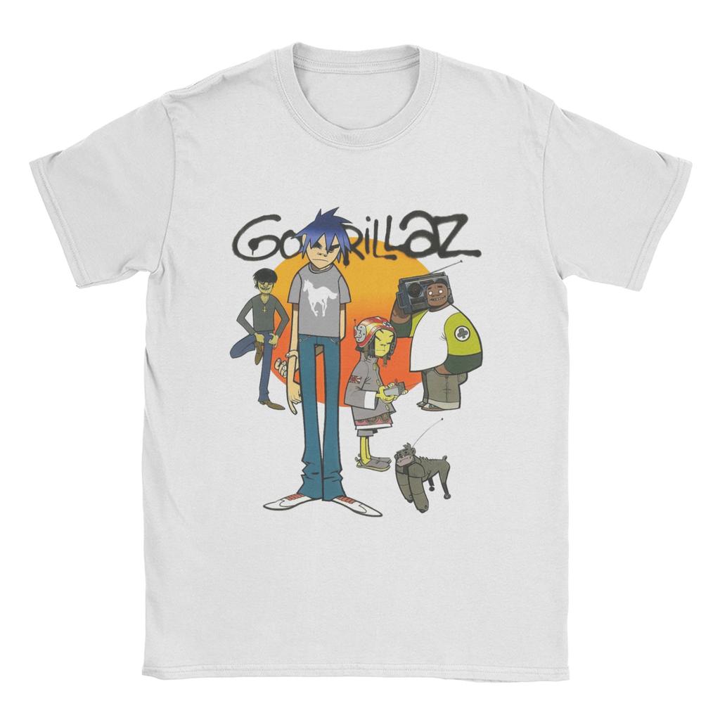 Gorillazed Virtual Band T Shirts Unisex Womens Cotton Novelty TShirt Music Streetwear Tee Shirt Short Sleeve Clothes Summer