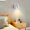Magnetic Base USB Rechargeable LED Cordless Wall Light with Touch Switch Black White Magnet Dimmable Bedside Lamp for Reading