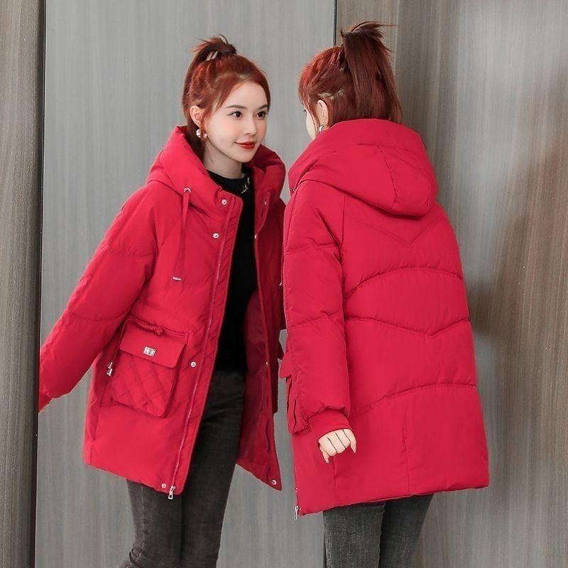 Jachetă de bumbac cu puf pentru femei, toamnă și iarnă, jachetă tip pâine, largă, cu glugă