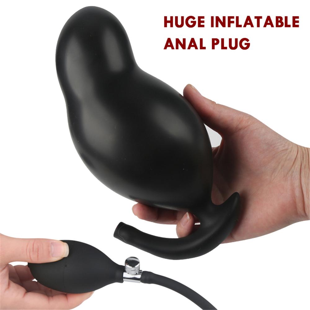 Dilatatore anale gonfiabile, dildo espandibile, pompa in silicone, enorme dilatatore anale, massaggiatore per la prostata, giocattolo sessuale anale per uomini