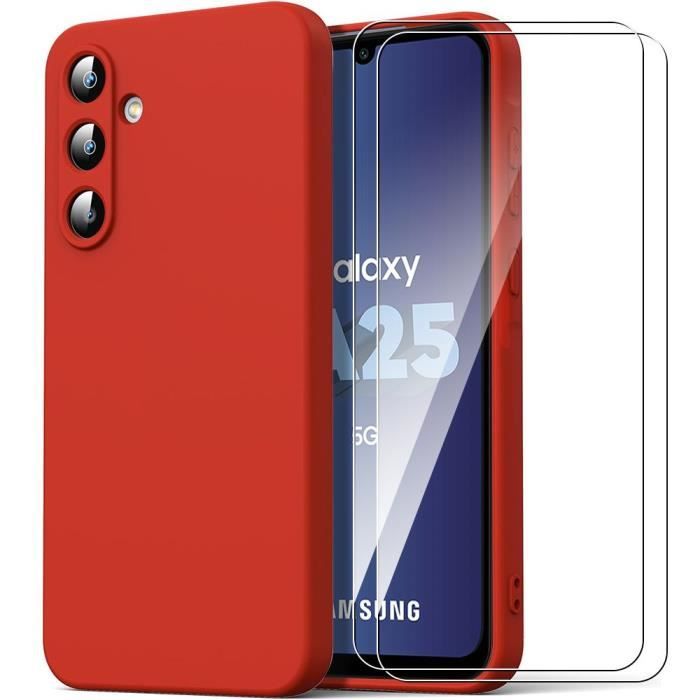 Coque - Samsung - Galaxy A25 5G - Silicone TPU - Antichoc - Ultra fine - Rouge