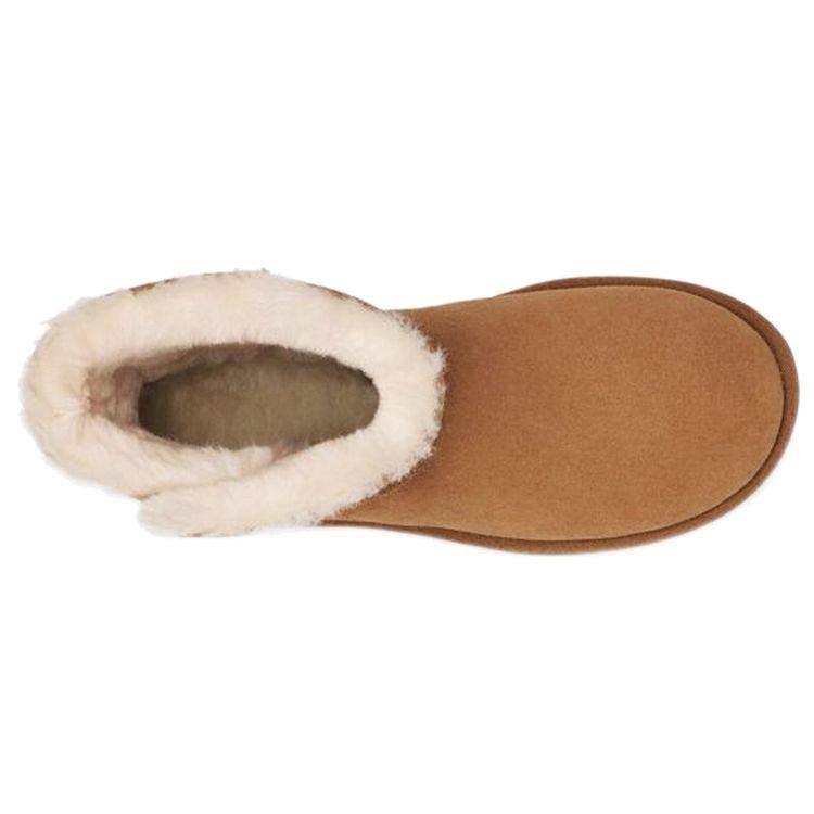 UGG Bailey Snaps Warm Durable Shock Absorbing Non-Slip Fashion Casual Plush Mid-Calf Snow Boots Women Boots Brown 1127151-CHE