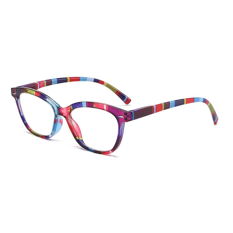 

Retro Chequer Colorful Women Reading Glasses with Presbyopia Eyeglass High-Definition Anti Blue Light Men Eyewear +1.0 +400 фіолетовий