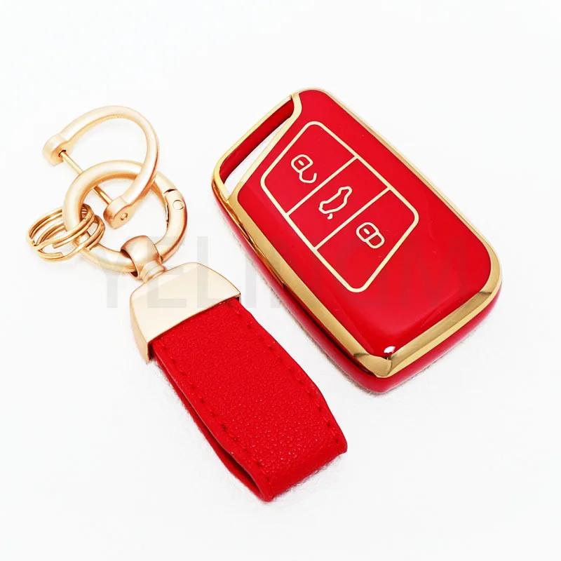 Soft Tpu 3 Button Car Key Cover Case For Vw Volkswagen Passat B8 Cc Arteon Magotan Gte For Skoda Fabia Superb A7 Kodiaq Keychain