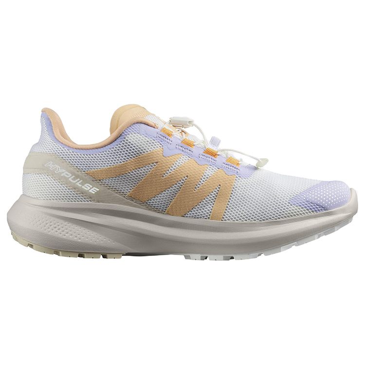 SALOMON Hypulse Durable Low-Top Running Shoes Women Sneakers White Purple Orange 415958