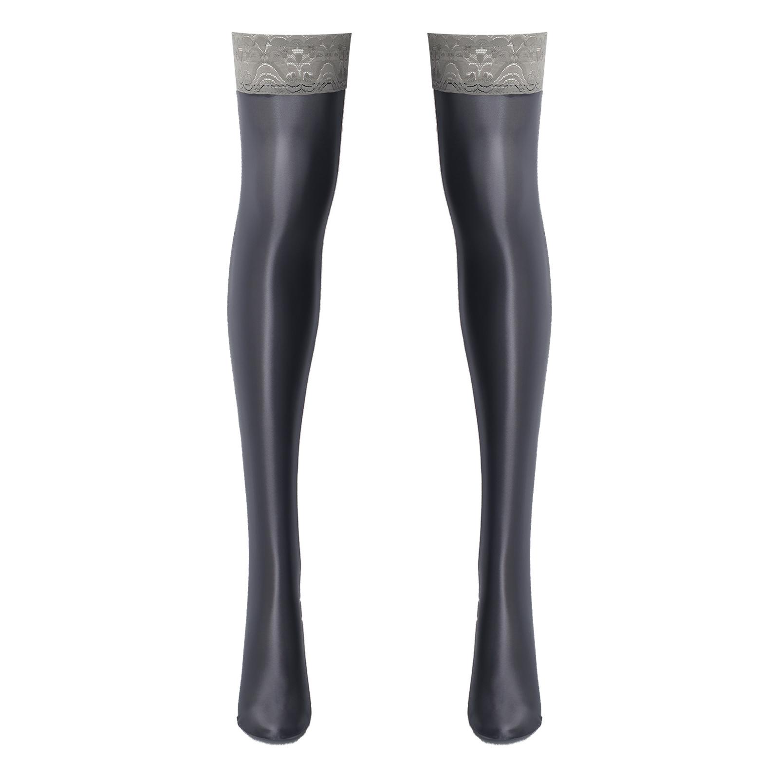 

Женские чулки до бедра с противоскользящей силиконовой отделкой и кружевной отделкой для вечеринок One Size