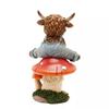 Country Living Highland Cow On A Mushroom