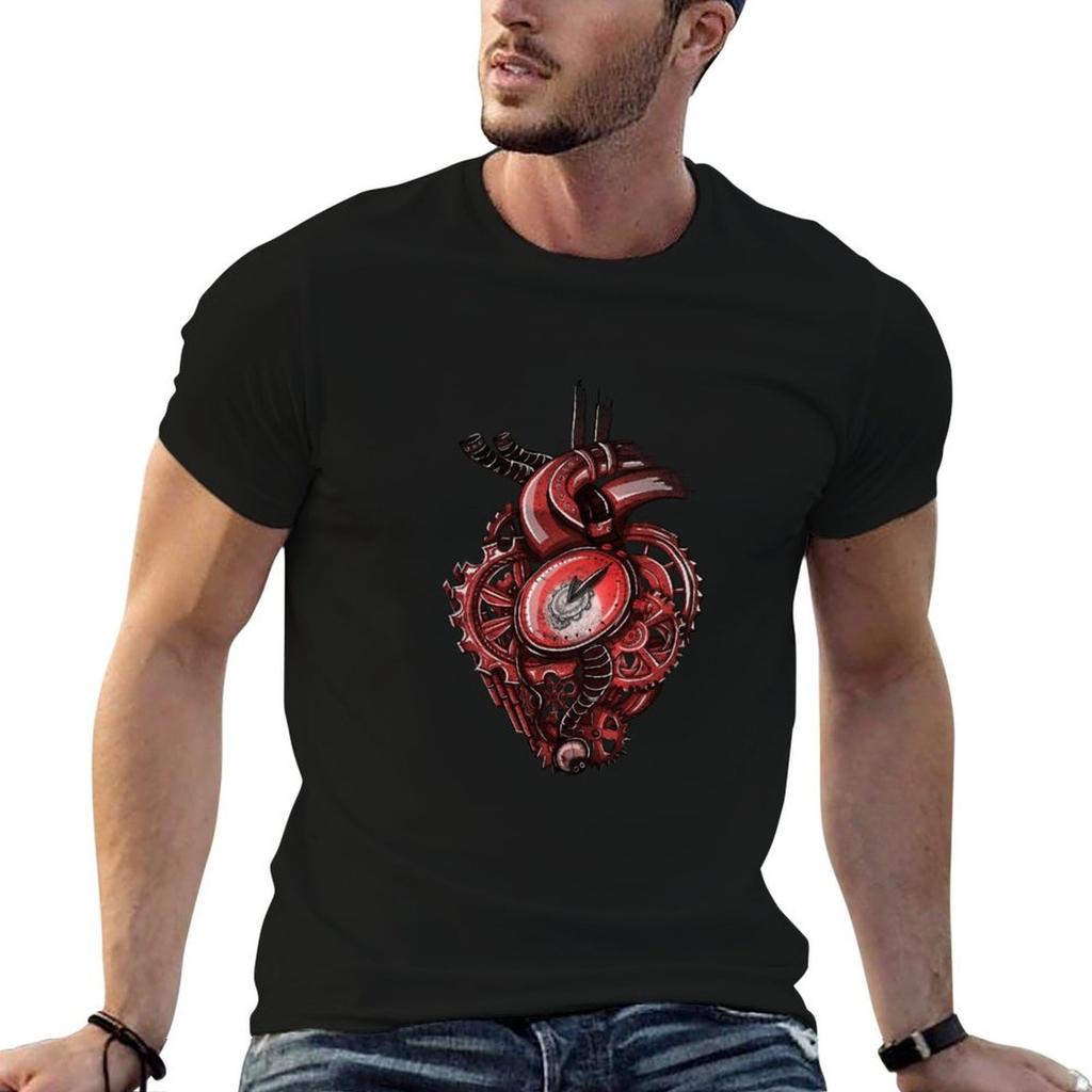 Steampunk Heart Tshirt Large Size Loose Casual Tee