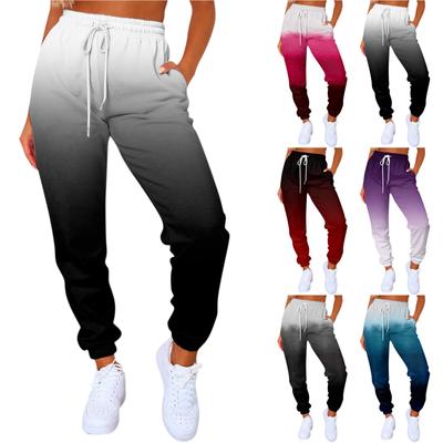 Kadın Modası Spor Baskılı İpli Cep Günlük Eşofman Pantolon