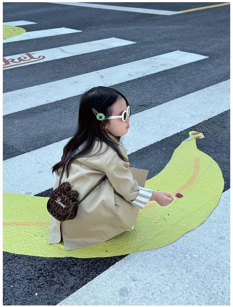 Leopard Print Cute Bow Princess Crossbody Bag for Girls - Mini Square Shoulder Bag Accessory