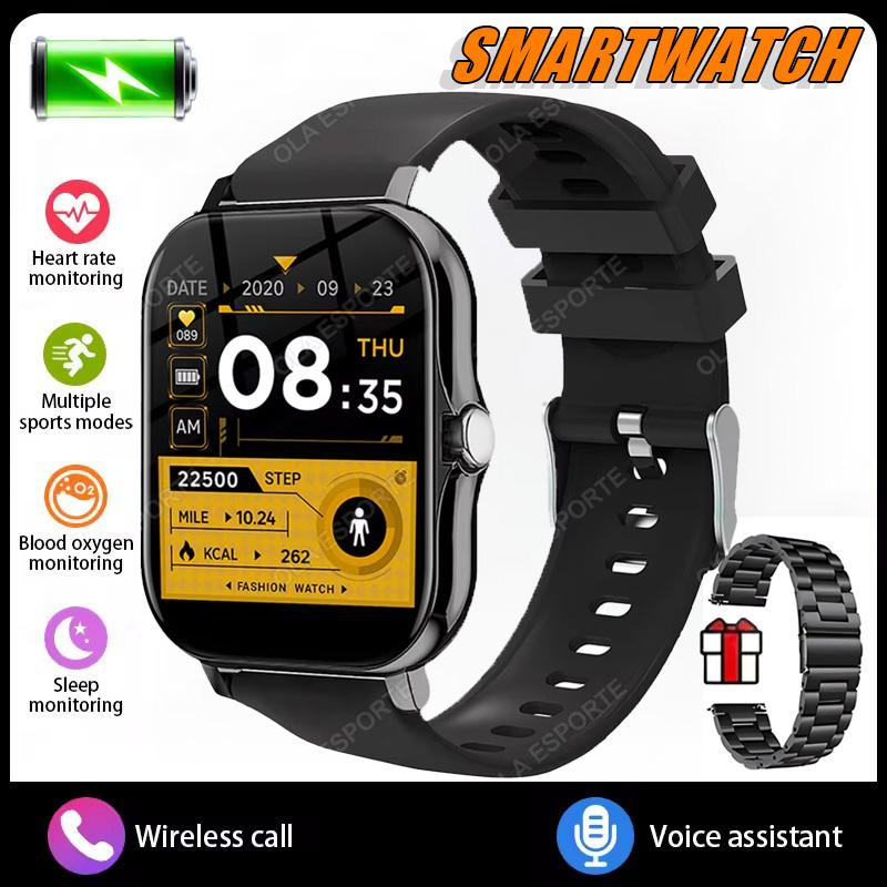 New Smart Watch Android IOS Phone 1.44 Inch Color Screen Bluetooth Call Blood Oxygen/Pressure Monitoring Smart Watch Women Men