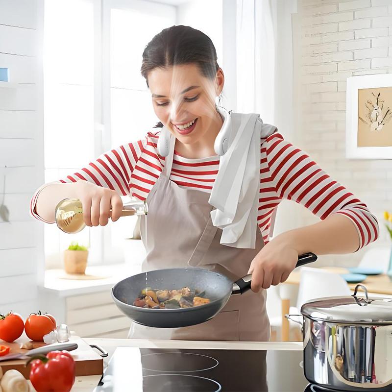 Portable Neck Fan 3 Speeds Mode Adjustable Stretchable Neck Fan Blow Air For Cooling Hand Free 4000mAh Rechargeable