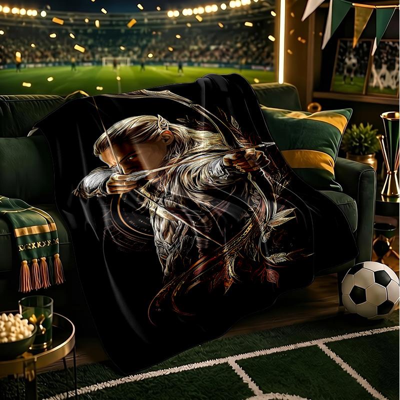 Journey Through Middle-earth Blanket Lightweight Flannel Bedding Blanket Perfect for Travel, Camping, Living Rooms, Offices, Sofas,Fan Christmas gift