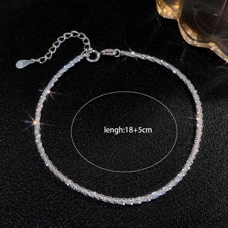 Popular Sparkling Necklace For Women Clavicle Chain Choker Silver Jewelry Wedding Party Birthday Gift