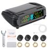Car Tire Pressure Monitoring System Digital LCD Display Auto Security Alarm Systems USB / Solar TPMS Tyre Temperature Monitor