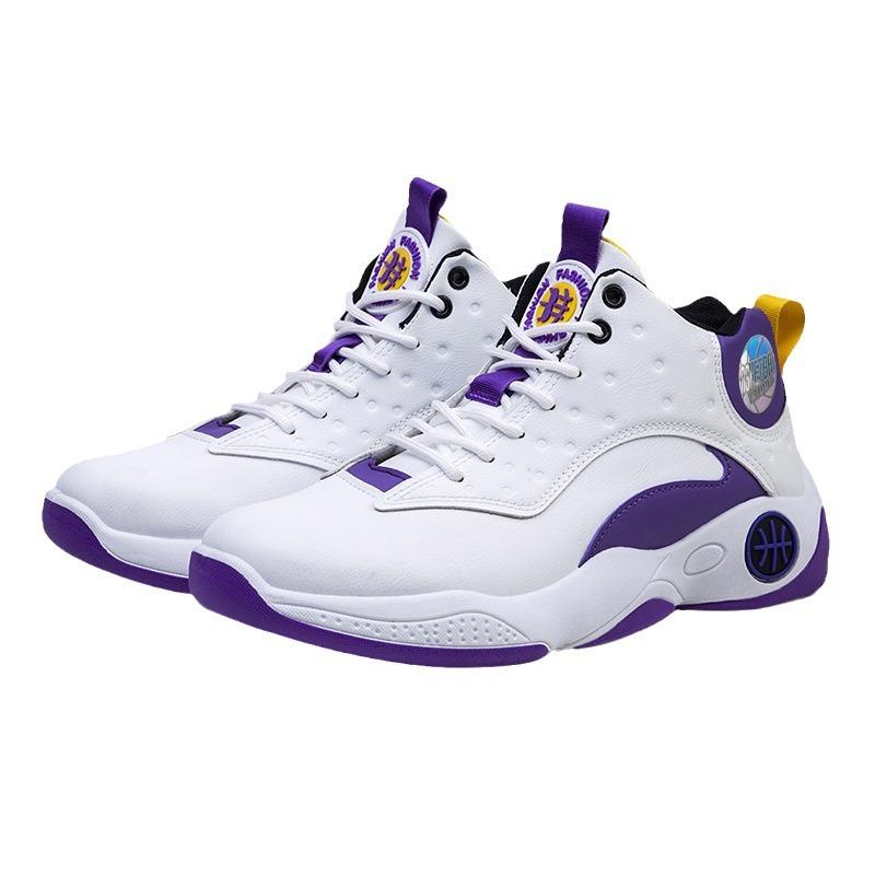 Basketball Shoes Men's Spring New Fashion Student Running Shoes Lace-up Men's Sports Shoes