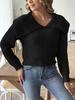 European and American Women's Large Lapel Knitted Pullover Sweater - Autumn/Winter M695