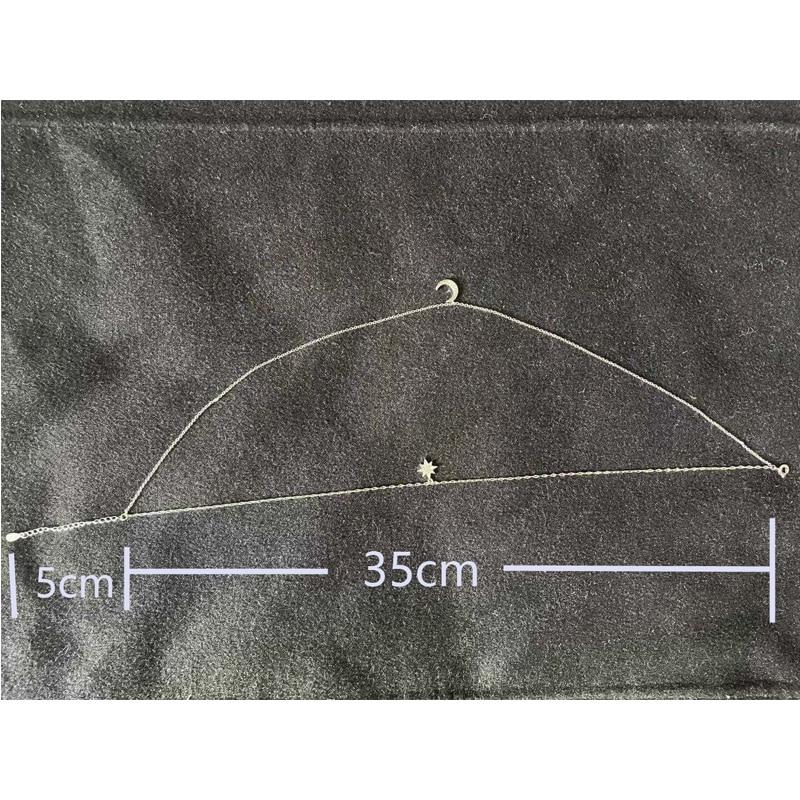 Latest Sterling Color Double Layer Star Moon Necklaces Women Clavicle Chain Fine Jewelry Celebration Gathering Bridal Wedding Occasion
