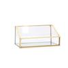 Metal Glass Business Card Holder Stand Durable Elegant Office Name Card Display Stand Professional