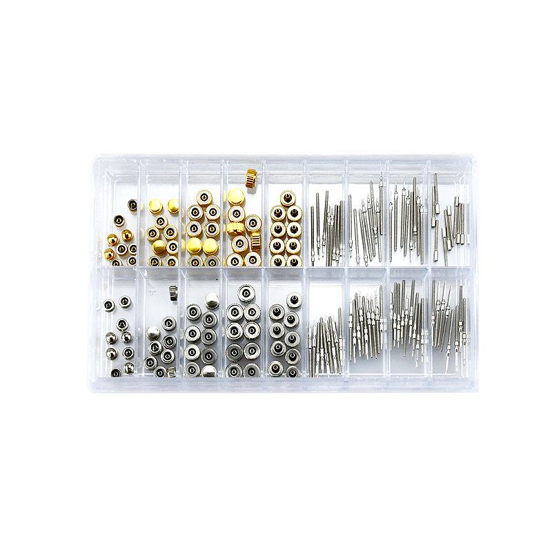 Watch Accessories: Boxed Crown Glue, Watch Stem, Repair Parts, Copper, Gold & Silver Crowns for Multiple Models