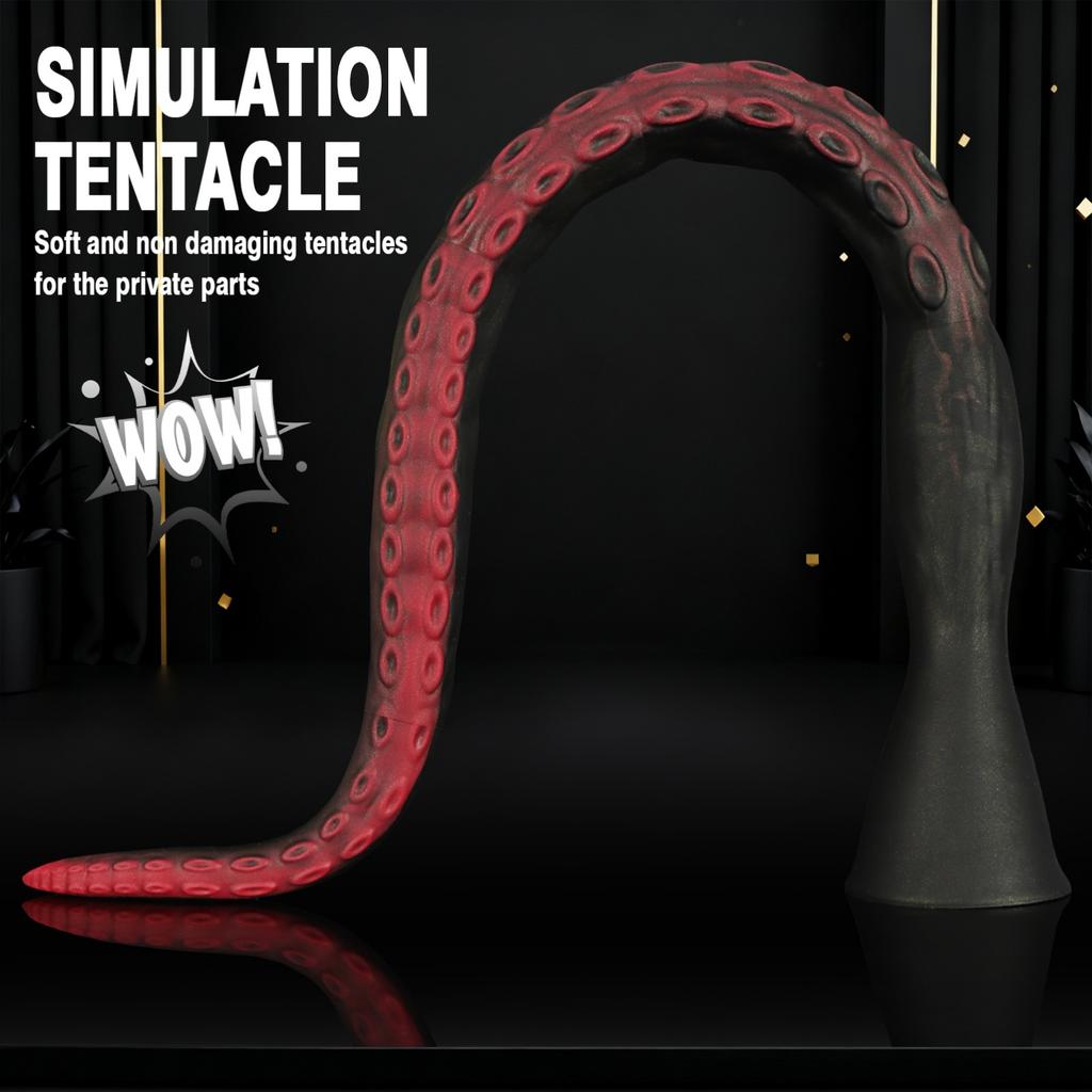 New 50-100cm Super Long Anal Whip Octopus Anal Plug Silicone Suction Cup Bdsm Buttplug Dilatdor Anal S-XXL Sex Toys Women Men Waterproof Easy To Clean