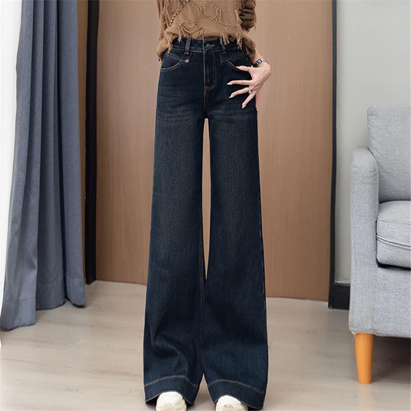 

Women s Retro High-Waist Velvet Wide-Leg Flare Jeans, Extra Long for Tall Figures S (80-90 jin)