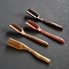 Delicate N1N Ebony Wood Bamboo Natural Handmade Tea Scoop Kitchen Supplies Teaware Teaspoon