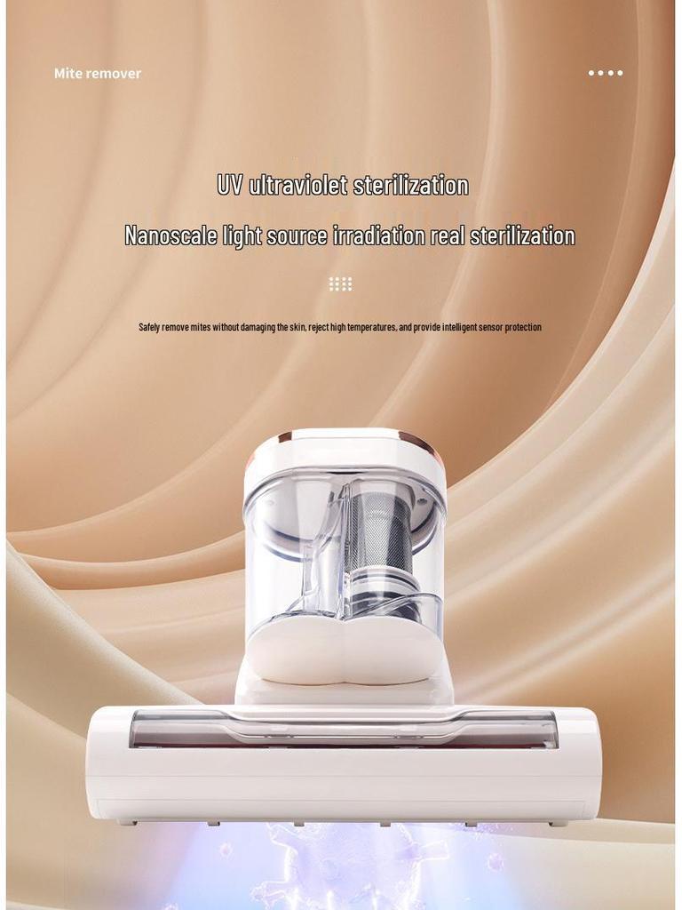 High-Power Anti-Mite Bed Vacuum Cleaner with UV Sterilizer and Dual-Cup System