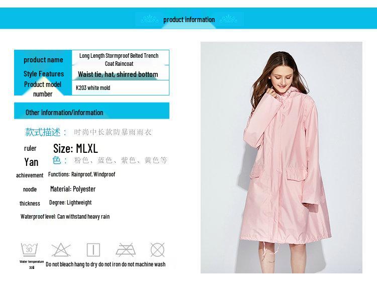 Japanese Style Lightweight Breathable Stormproof Raincoat Poncho for Export to Japan and Korea