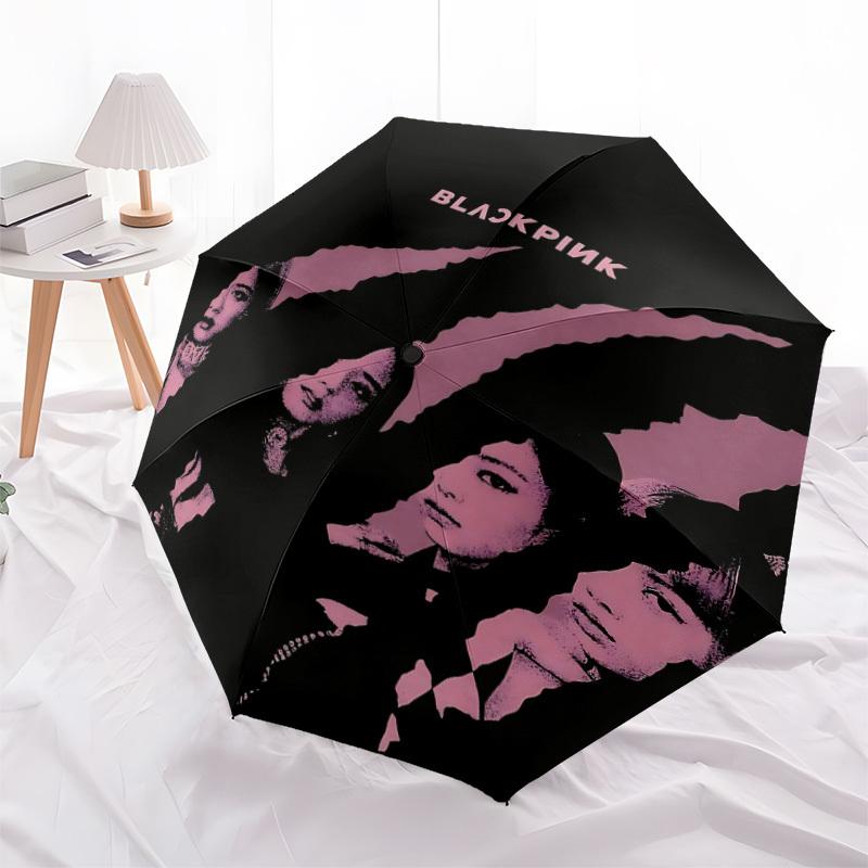 1PC Blackpink Members Automatic Open/Close, 8-Rib Durable Frame Compact Travel Umbrella for Men & Women S1222013