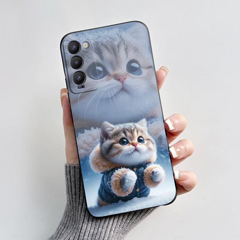 For Tecno Camon 18P Phone Case Shockproof Cover Cute Cartoon Love Heart Soft Funda For Tecno Camon 18 Premier Camon18 18i Bumper