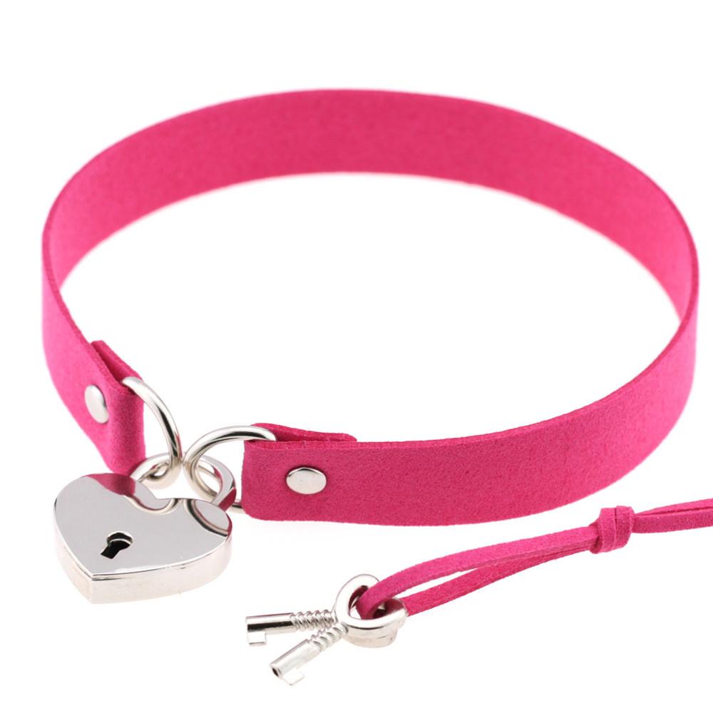 Metal Lock Heart Choker Collar For Women Black Cosplay Necklace Couple Gift Neck Goth Jewelry Fashion Gothic Accessiores