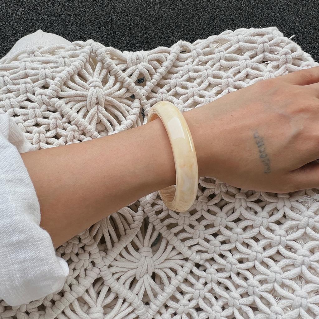 Ingemark 4 Styles Y2K Boho Thick Resin Acrylic Bangles for Women 2026 New Fashion Geometric Irregular Bracelet Aesthetic Jewelry