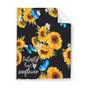 Sunflower Pattern Flannel Blanket Sofa Sheet Bedspread Blanket