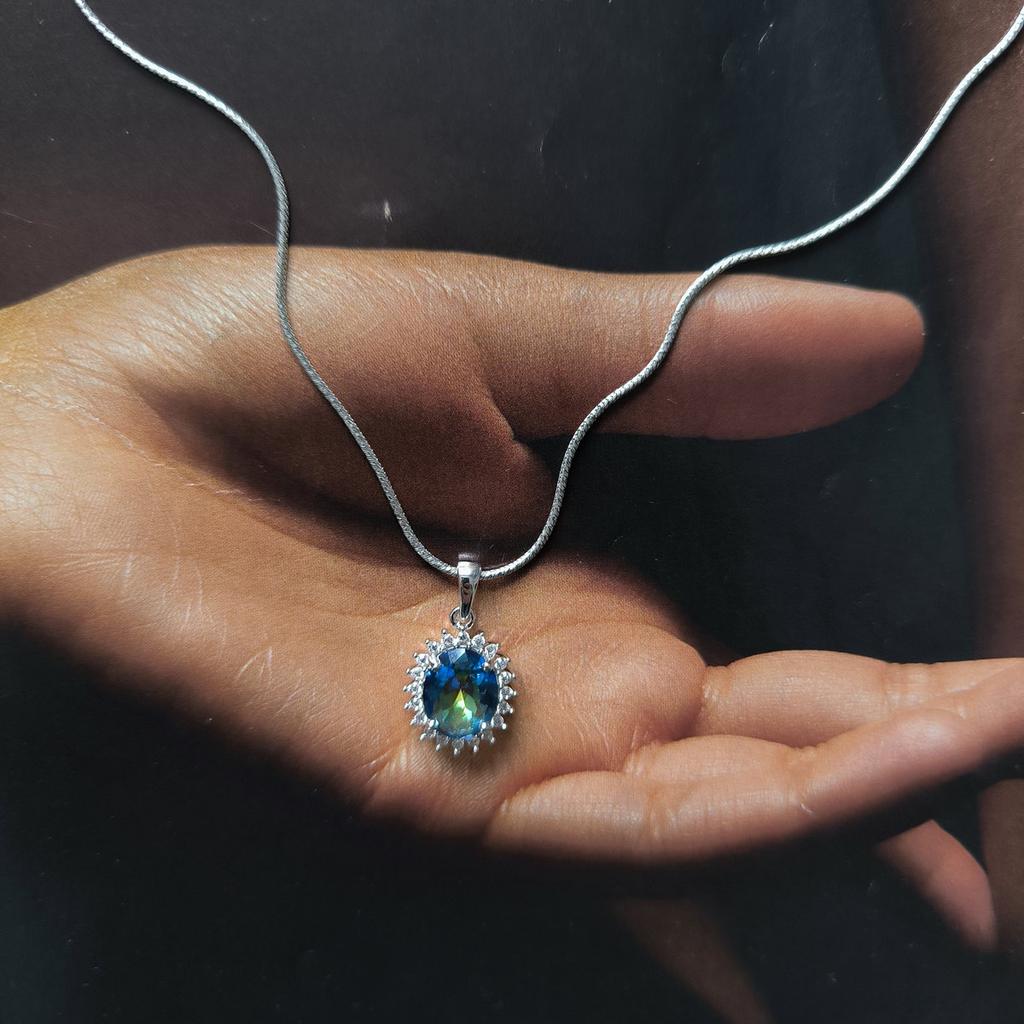 Серебряная подвеска с мистик топазом 2.113ct (2203889)