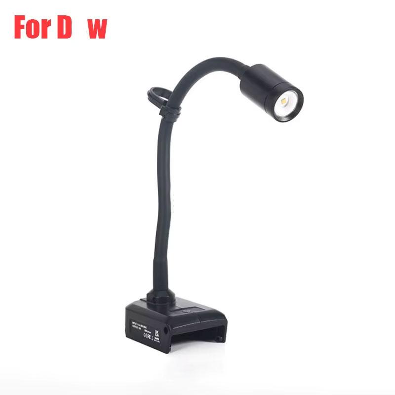 Hose Adjustable LED Light For Dewalt For Maikta/Bosch/Milwaukee/Black&Decker/Craftsman 18V Li-ion Battery Long-neck Flashlight