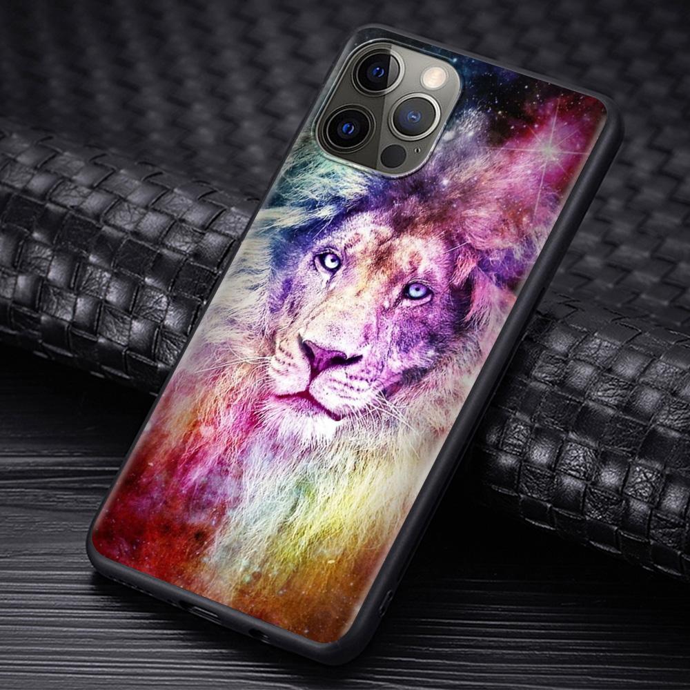 Lion Alpha Male Tiger For Apple iPhone 11 12 Pro Max SE 2020 7 8 Plus XR Soft Phone Case X XS 6 6S 5 5S Silicone Back Cover Capa