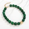 Gruby naszyjnik z koralików Kwadratowe koraliki żywiczne Naszyjnik Choker w stylu boho dla kobiet Wakacje Letnie wakacje Plaża