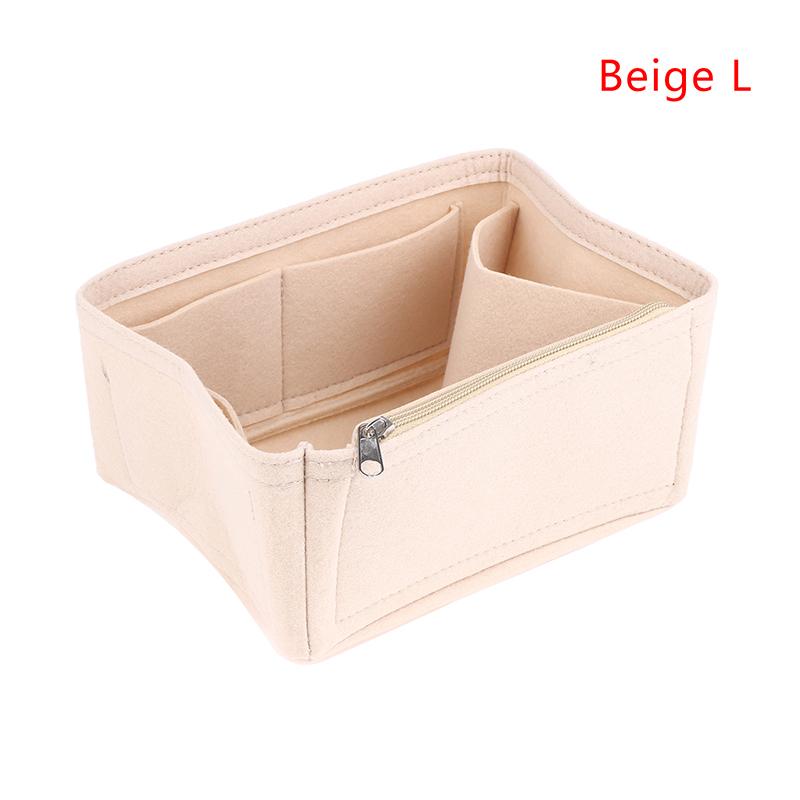 Felt Purse Organizer With Compartments Padded Cosmetic Bag Portable Handbag Removable Organizer Liner Women Suitable For Travel
