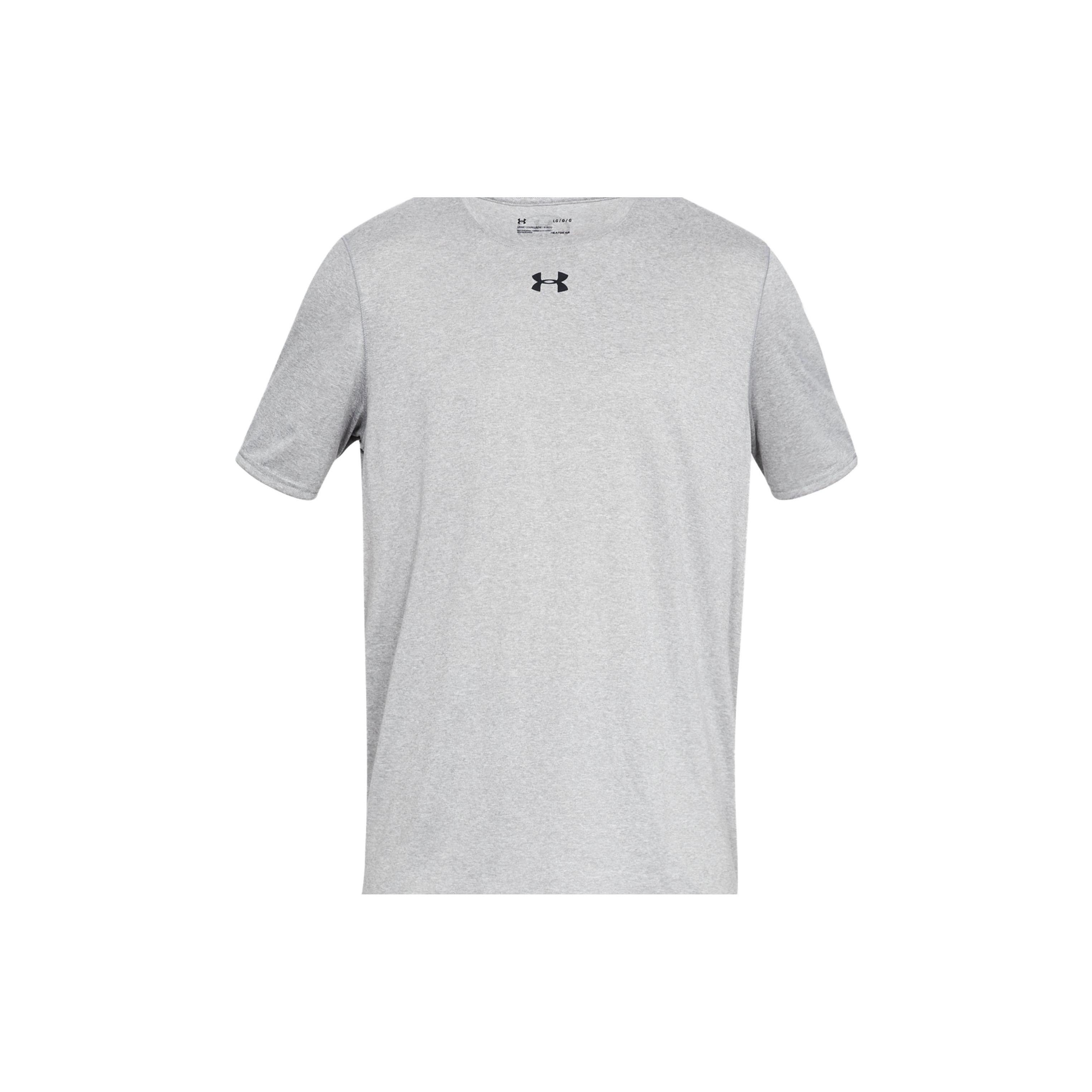 

Under Armour Locker 2.0 Short Sleeve Logo Print Crew Neck T-Shirt Men Tops Gray 1305775-025 S