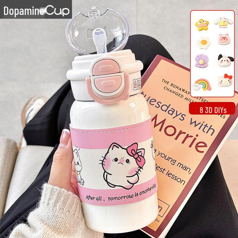 Qiwei Portable Stainless Steel Insulated Straw Water Bottle