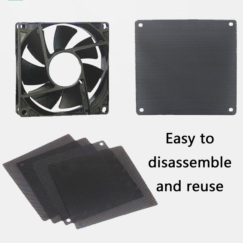 120mm Dust Filter Computer Fan Filter Cooler PVC Black Dustproof Case Cover Computer Mesh