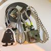 Stylish Black Bag Charm Phone Case with Rotating Braided Long Crossbody Strap, Suitable for 8 Scenarios