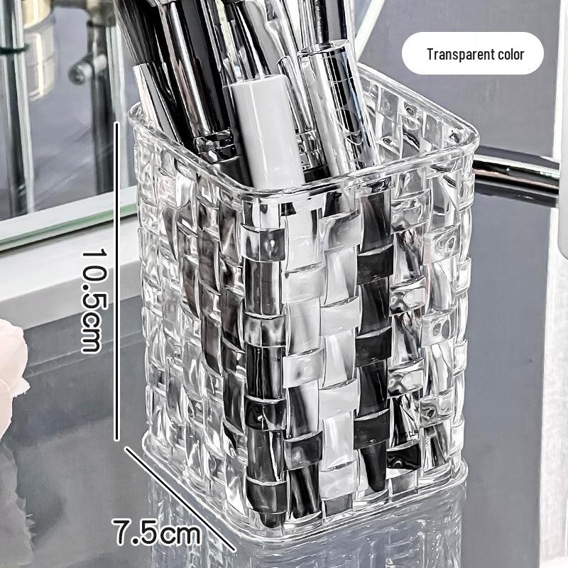 Transparent Desktop Storage Rack: Office & Study Desk Pen Holder
