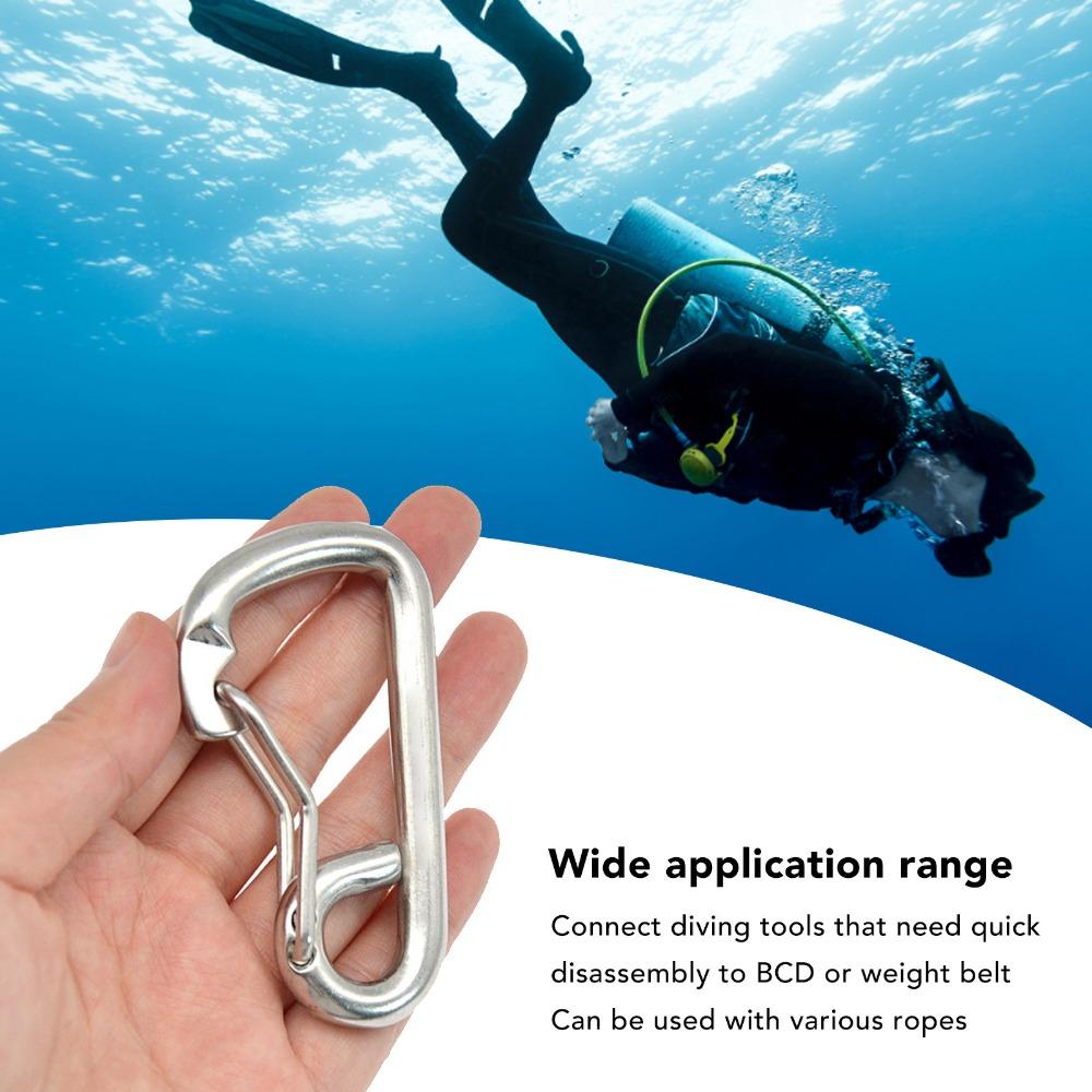 Bent Scuba Diving Safety Carabiner 316 Stainless Steel Diving Carabiner Marine Use